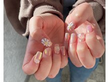 シェリーラメール 渋谷(cherielamer)/ぷっくりフラワーnail ￥7680