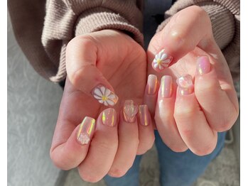 シェリーラメール 渋谷(cherielamer)/ぷっくりフラワーnail ¥7680