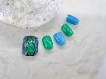 ネイル ドゥ 岡山駅前店(Nail Doux)/スキニーフレンチフットネイル