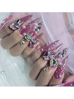 【長さだし・スカルプ】NailSalon　Wiz　歌舞伎町店の写真/【チップ長さだしショートコースやり放題120分￥14300→￥11440】フォルムにこだわって仕上げていきます♪