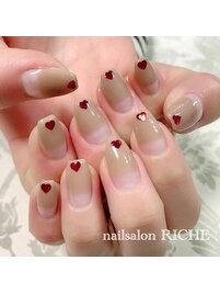 バレンタインネイル！ハートホロ