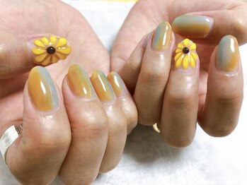 モグネイル(Mogunail)/ぷっくりお花ネイル