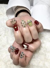 レディスペネイル ノマエ 名駅店(Redispe nail nomae)/ストーンドットネイル