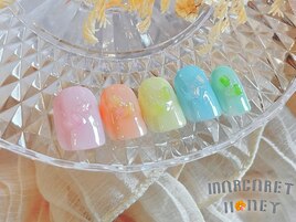 カラフルビーズネイル