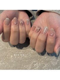 ガーリーツイードネイル