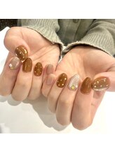 ハーティーネイル 自由が丘南口店(heartynail)/マグネット/ブラウン/ワンカラー