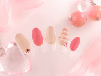 シューズネイルプロデュース/ボーダーフレンチネイル