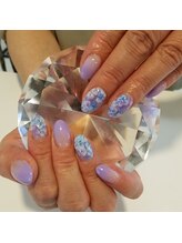 ネイルサロンシャネイル/紫陽花ネイル