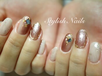 スタイリッシュネイルズ(Stylish Nails)/ブラウンマグネット×シェル