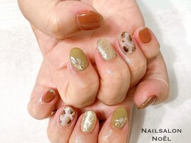 秋色カジュアルネイル