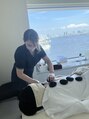 ラティ 最高の眺めの中ホットストーンやってきました！極上の癒しを(*^^