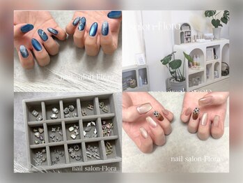 フローラ(_Flora)の写真/アクリルスカルプ&長さだしOK◇繊細な手描きアートも再現する実力派*あなたの「可愛い」をカタチに♪.