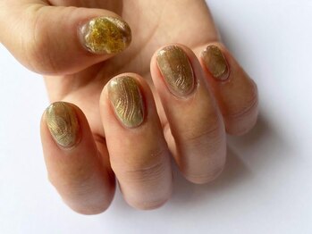 アイネイルズ 梅田店(I nails)/個性派上品ゴールド¥10700