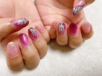 キキネイル 二子玉川(kikinail)/夏っぽデザインコース 花火