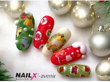ネイリックス アヴェニール(NAILX avenir)/手書きマットクリスマス
