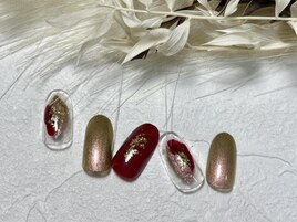 1.2月定額A/ボルドーネイル