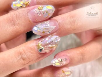 カラーネイル(Color nail)の写真/【さらにあなたを輝かせるネイルを☆】イベントネイルご用意！季節感のあるネイルで煌びやかなお手元に♪
