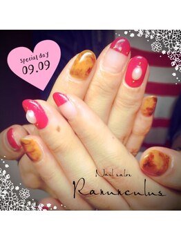 ラナンキュラス(Ranunculus)/☆べっ甲Nail☆