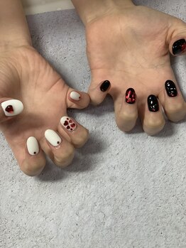 アイリッシュネイル 久屋大通店(Irish Nail)/白黒ネイル