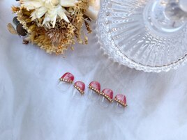 ピンクチェーンネイル