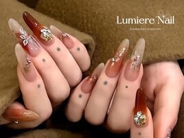 オンブレフレンチ/冬ネイル