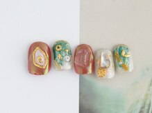 ゆびノさき/派手系ニュアンスパーツ盛り