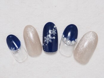 シックネイル(CHIC nail)/冬ネイル 雪の結晶アート