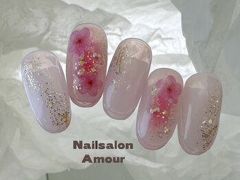 アムールユシマテン 上野湯島店(Amour)/キラキラ秋のネイルコース¥7980