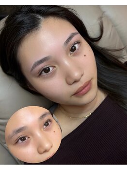 ルククギフ 岐阜(〇△□rukuku)/眉毛Wax+メイク仕上げ