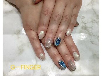 ジー フィンガー 千葉店(G)/マグネット×ミラーネイル