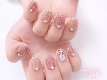 ビューティサロンミルク/冬きらめきネイル