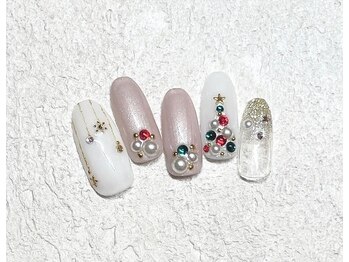 プルメリア(PLUMERIA)/クリスマスネイル