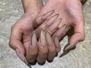 【スカルプ】囲みネイルデザイン