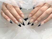 エイト ネイル 渋谷駅前店(eight nail)/海外ガール黒フレンチ