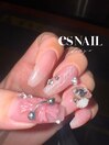 筆記体×ピアス×クロム