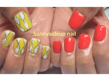 サニーサイドアップ ネイル(Sunny SideUp nail)/アシメトリーレトロpop art