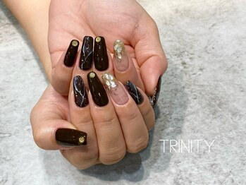 トリニティー(TRINITY)/大理石　美爪　ラメ　by 鈴木