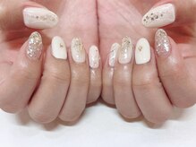 ライトウェーブ 長野駅前店/キラキラホワイトネイル♪