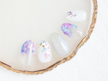 ネイルケイ(Nail_K)/手描きアジサイネイル