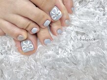 シンプルジェルネイル専門店 バランス(balance)/フットリボンネイル♪