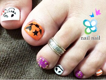 ネイルネイル 南森町店(nailnail)/ハロウィンフットネイル♪