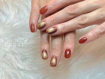 アンガット(angot.)/秋色マグネットネイル