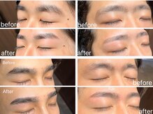 お客様の骨格に合わせた眉毛で清潔感UP/アイブロウ/眉毛/メンズ