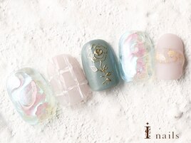 ぷっくりバラネイル　10480円
