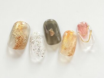 クレモアネイル 池袋西口店(CLEMORE NAIL)/クリアゴールドニュアンスネイル