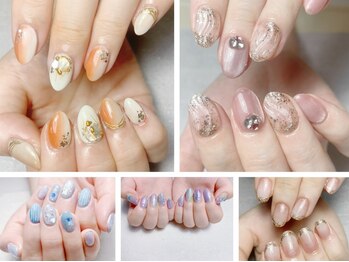 マハロネイル(Mahalo Nail)の写真/毎月変わるデザインから定番まで豊富な種類を取り揃えてます★色変え/場所替え/パーツの位置替え可能です♪
