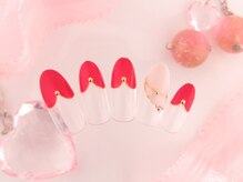 シューズネイルプロデュース/ハートフレンチデザイン