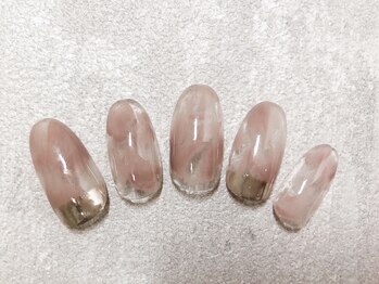 エストラッシュアンドネイル 銀座店(est lash&nail)/8500円コース　ニュアンスネイル