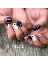 ネイルズリアル 倉敷(nail's RE.A.L)/ネイビーネイル