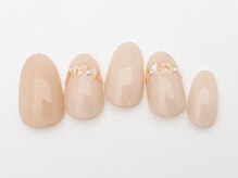 ネイルサロン アビー グランデュオ蒲田店(abbie)/シェル花フレンチ¥9,086